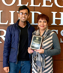 Dr. Ishara Ramkissoon (right) is pictured with Mayank Patel