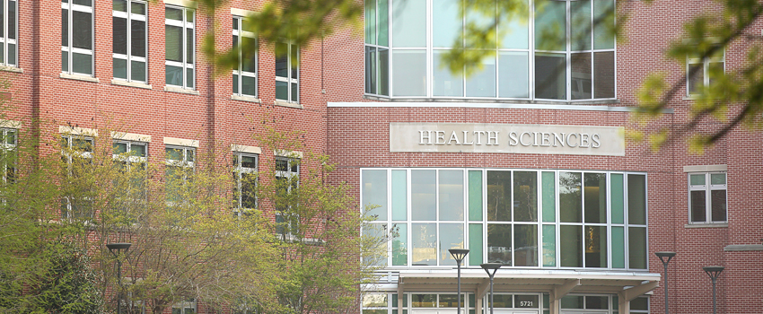 Image of front of Health Sciences building.