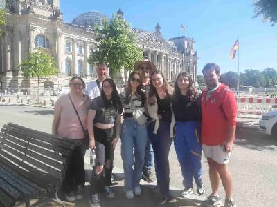 Outside the Bundestag