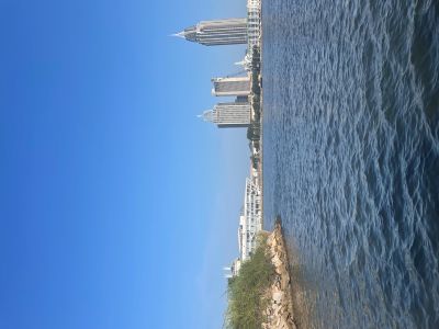 mobile skyline from bay during daylight