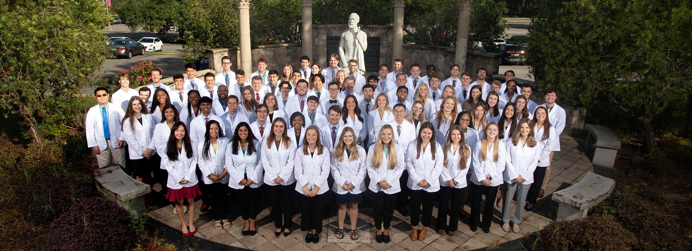 Medical students at the USA campus