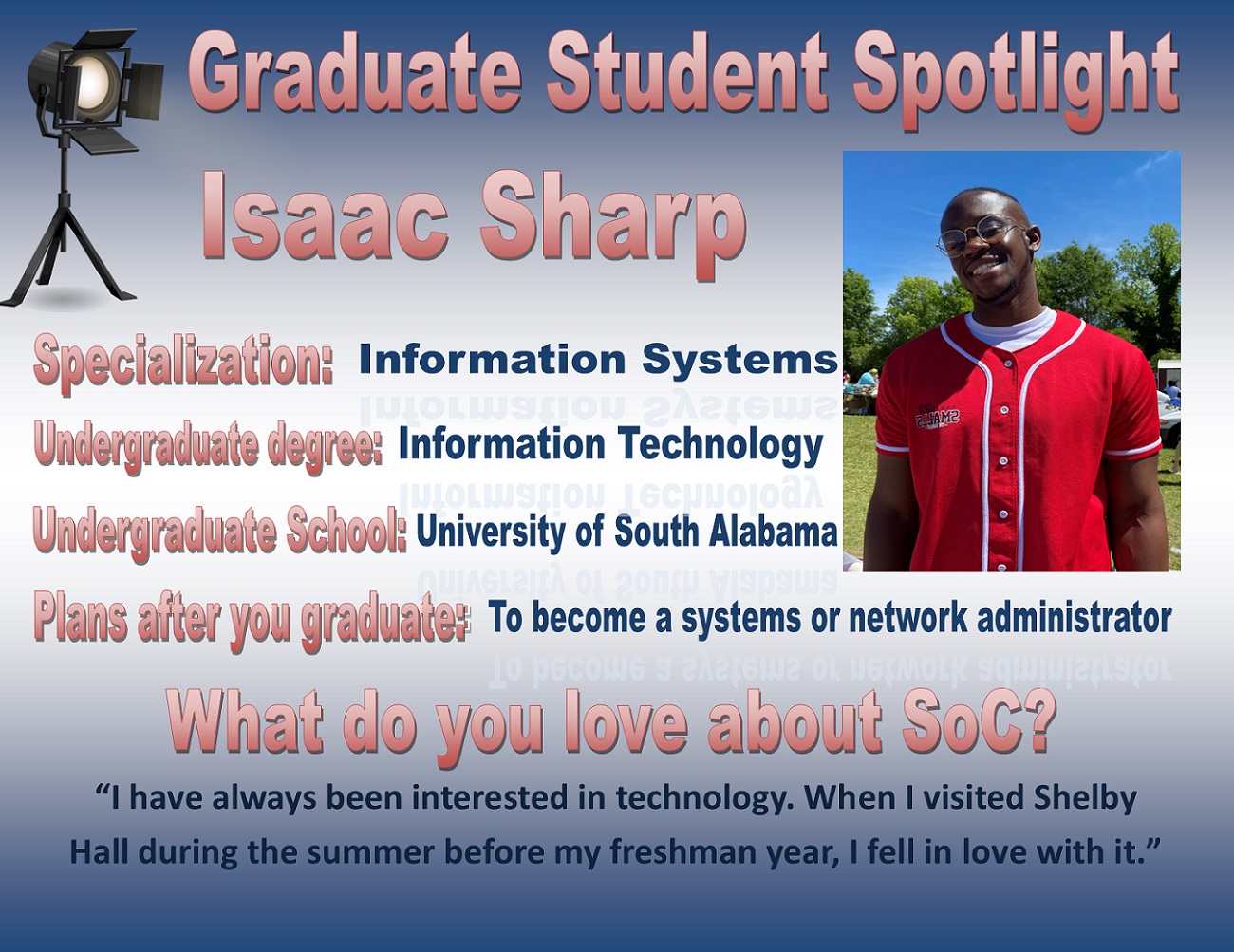 Graduate Student Spotlight Issac Sharp data-lightbox='featured'