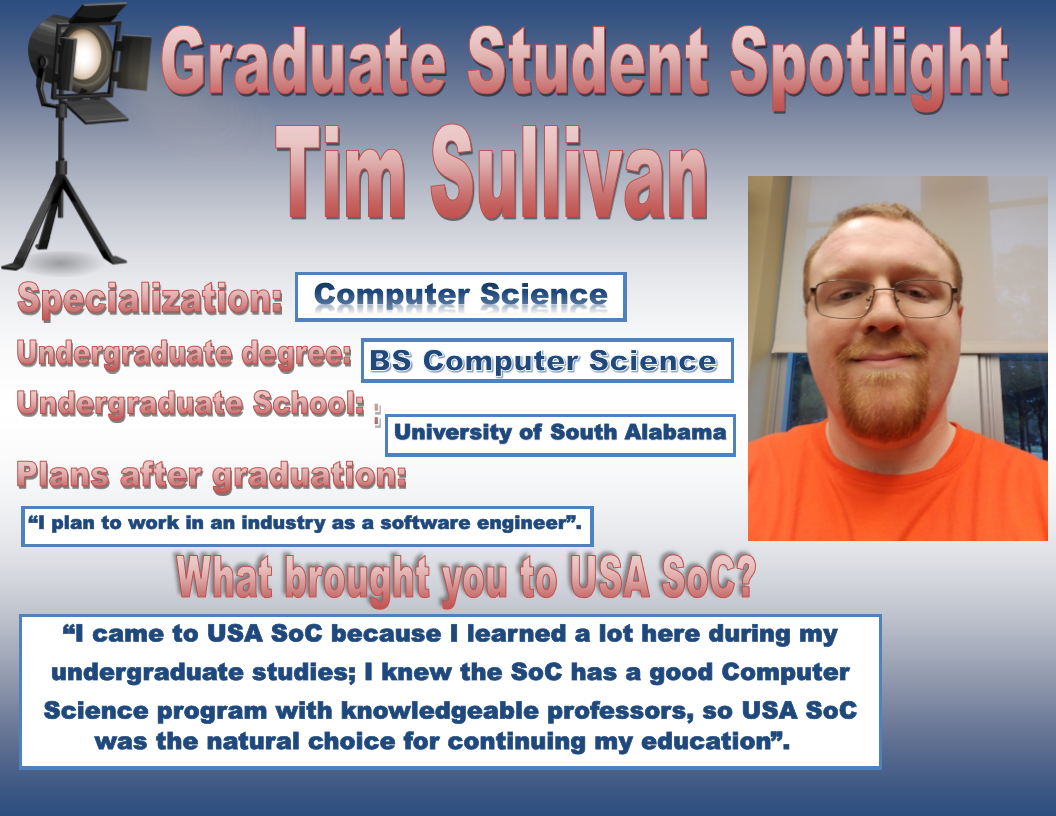 Graduate Student Spotlight: Tim Sullivan