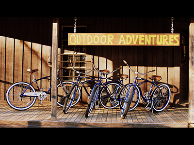Bikes outside Outdoor Adventures