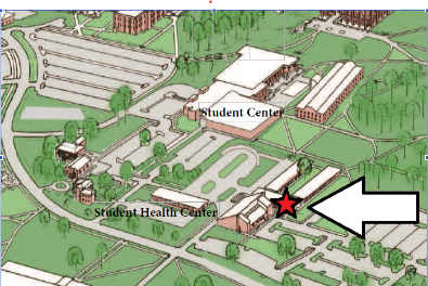 Map of location of Counseling and Testing