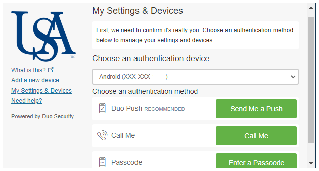 Settings and Devices Screenshot for Vendors
