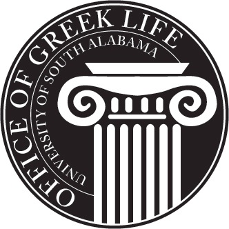 University of South Alabaama Office of Greek Life Logo