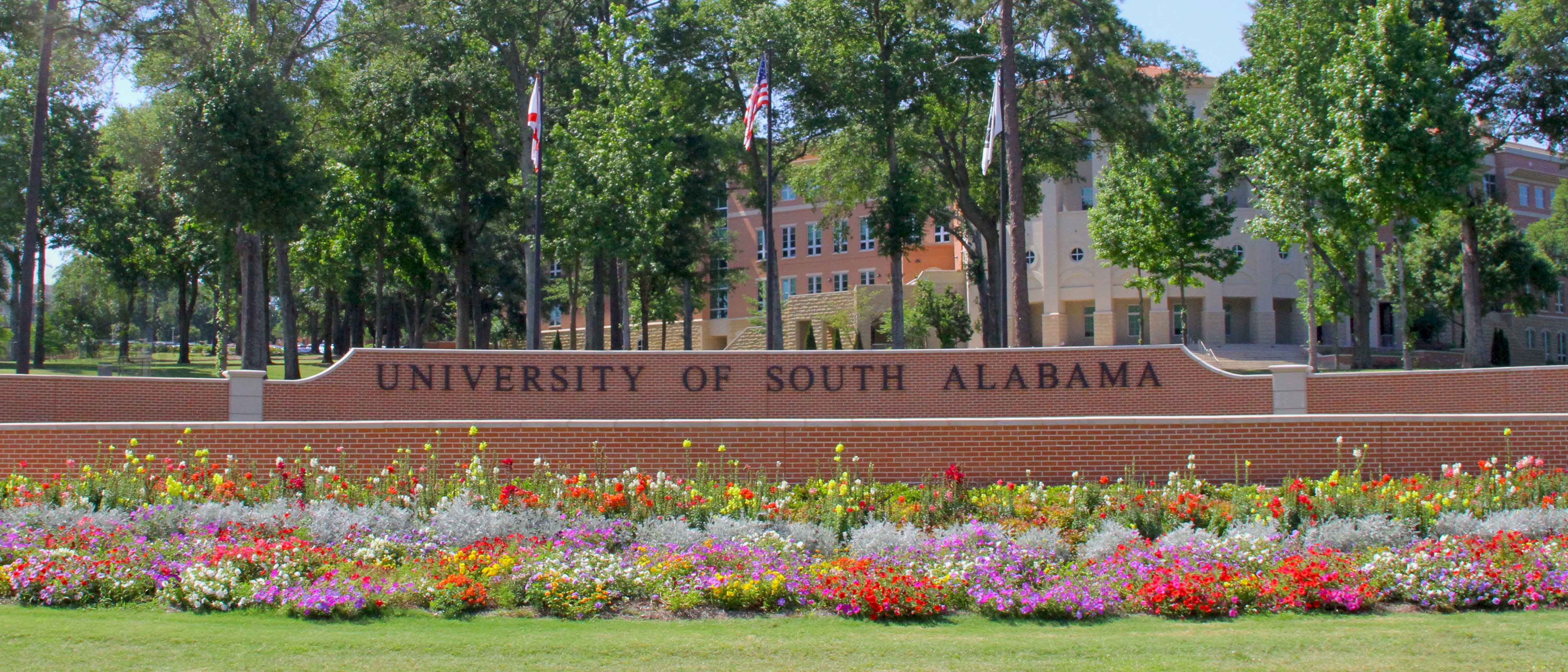 South Alabama entrance sign