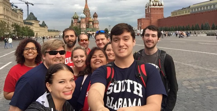 South students and faculty participate in the USA in Russia Study Abroad program in the summer of 2015. data-lightbox='featured'