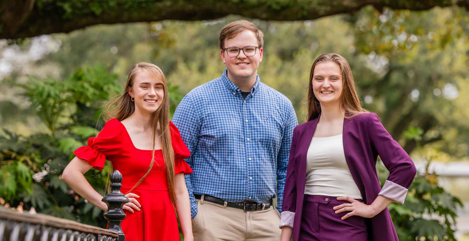 University of South Alabama students, from left, Mary Helene Marmande, Gabriel Merchant and Genevieve Batman are among 441 college Goldwater Scholarship recipients nationwide. data-lightbox='featured'