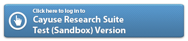 Evisions Research Suite - Test (Sandbox) Version
