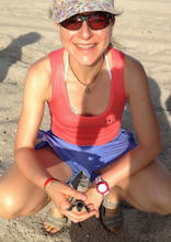 Dr. Ylenia Chiari on the beach