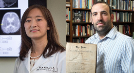 History professor David Meola and Oncologic Science professor Erin Ahn.