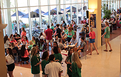 students in Main Floor of Student Center