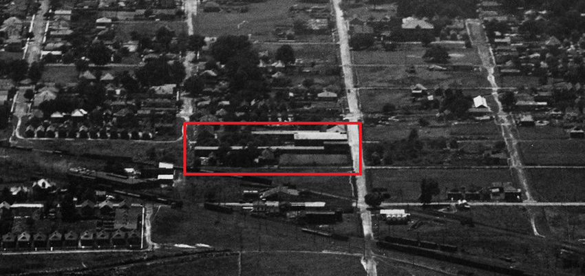 1922 aerial image of Mobile taken by the Air Force.